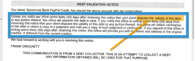 An attorney's guide to reading a collection letter answers "what is debt validation?"