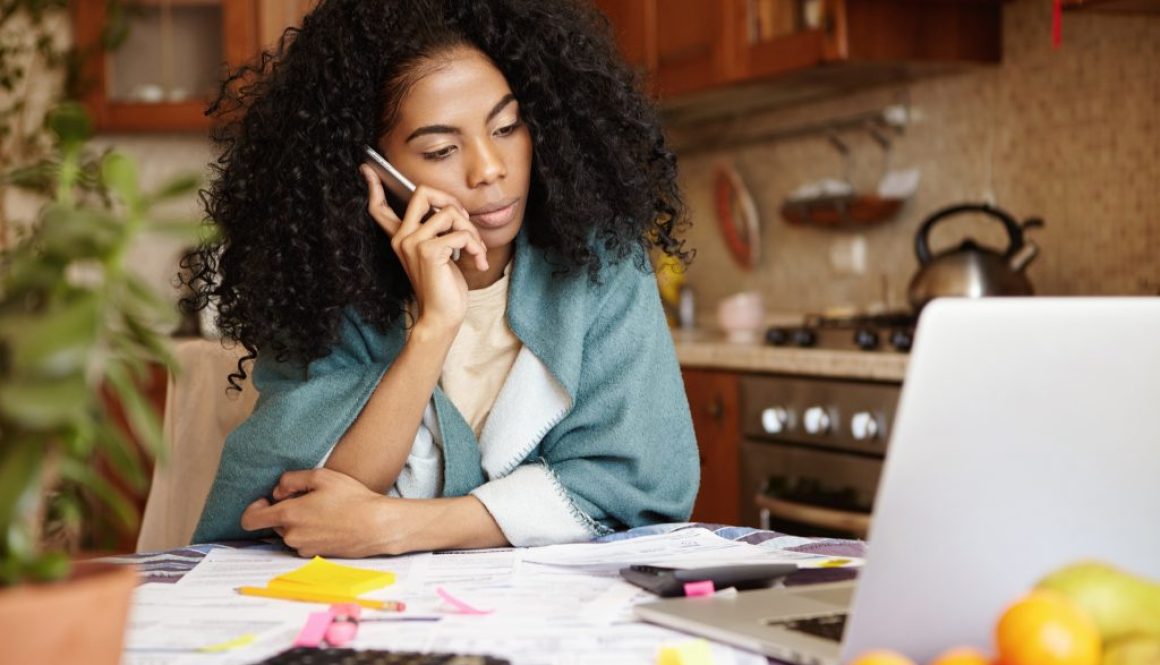 Woman on phone - Settling Debt