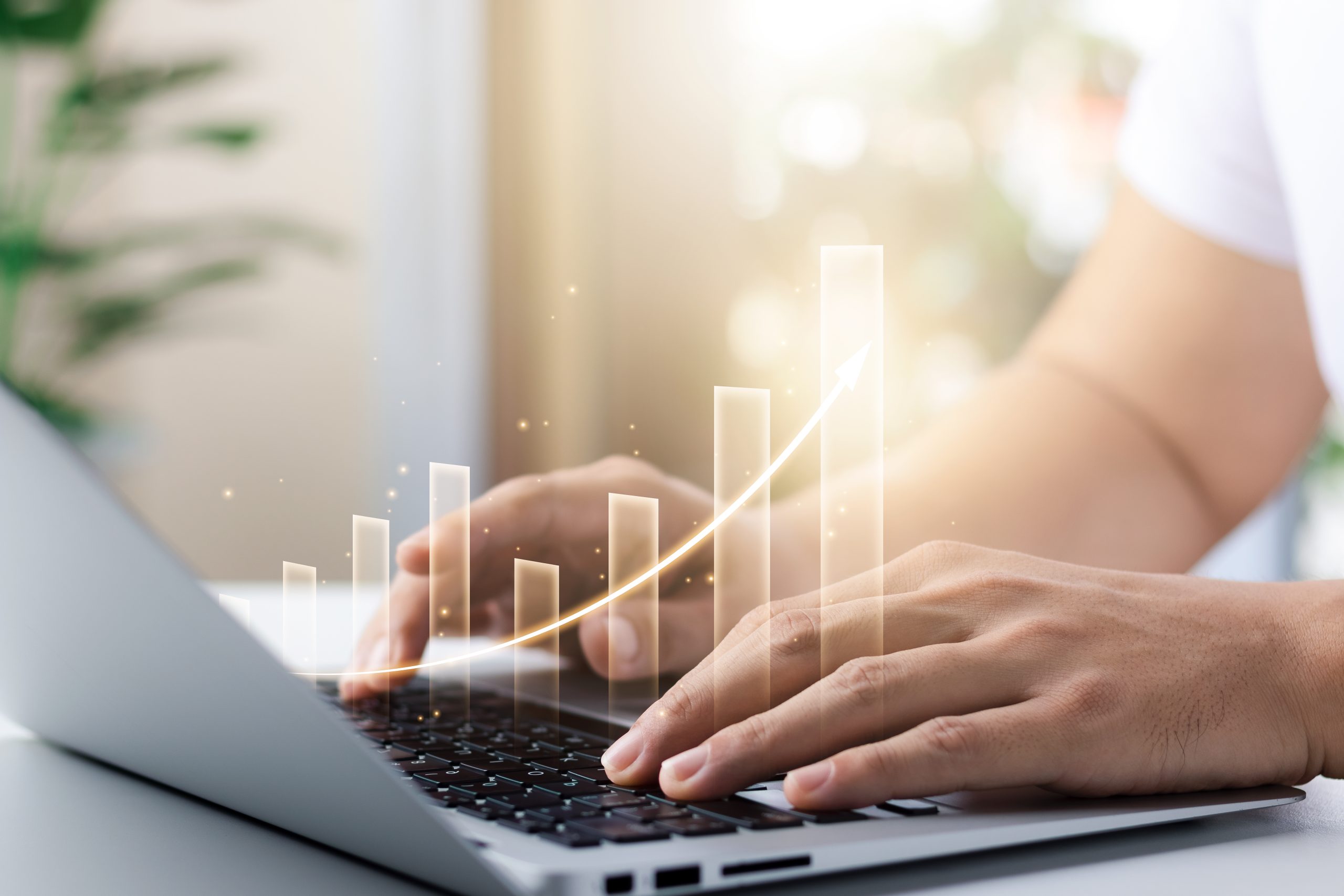 Concept of business growth and financial investment, executives Concept of business growth and financial investment, executives