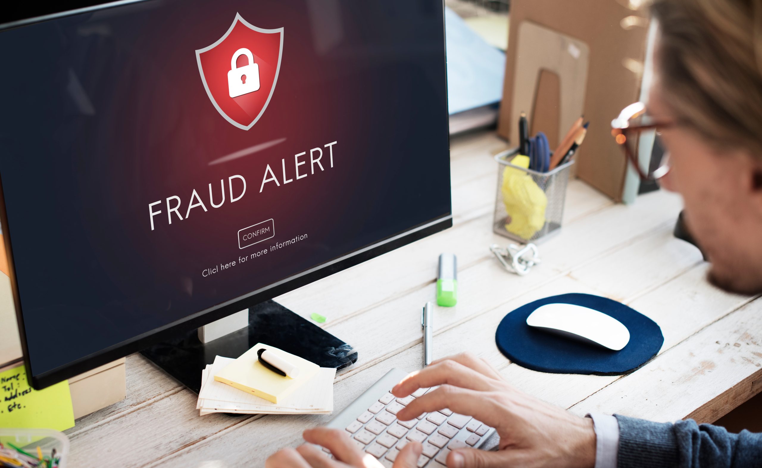 Fraud Alert Caution Defend Guard Notify Protect Concept