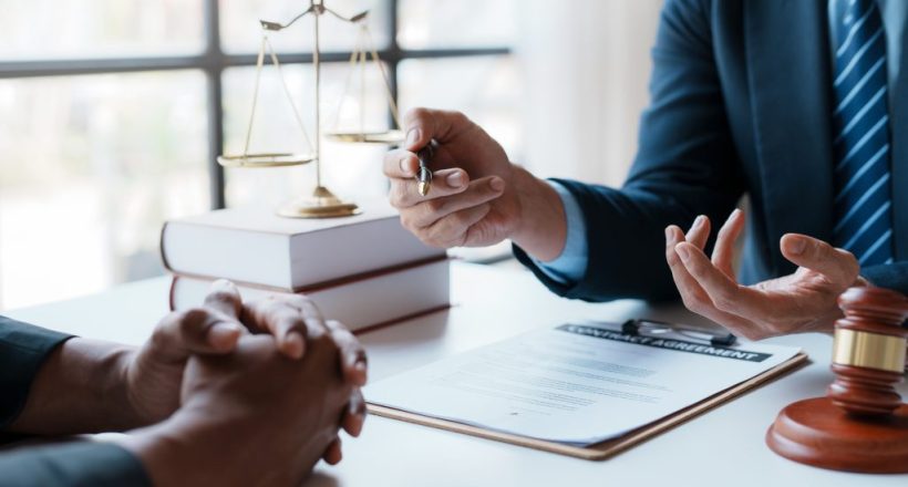 Lawyer and client sign variou financial legal contract to mediate with the legal execution department and make appointment for client to mediate debt settlement agreement. Lawyer and client sign variou financial legal contract to mediate with the legal execution department and make appointment for client to mediate debt settlement agreement.